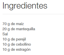 ingredientes perejil